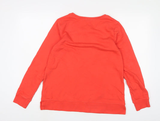 Womens UK Size 10 Lands' End Orange Pullover Sweatshirt