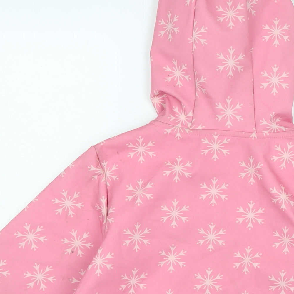 Disney Girls Pink Rain Coat Coat Size 8 Years Zip - ELSA