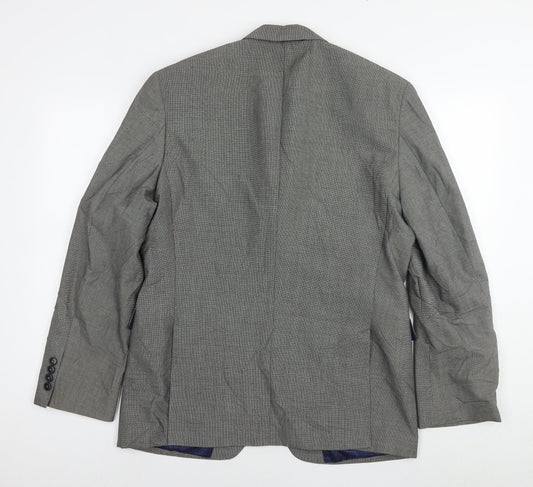 Mens UK Size 42 Burton Regular Grey Suit Jacket