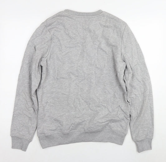 Threadbare Mens Grey Cotton Pullover Hoodie Size M