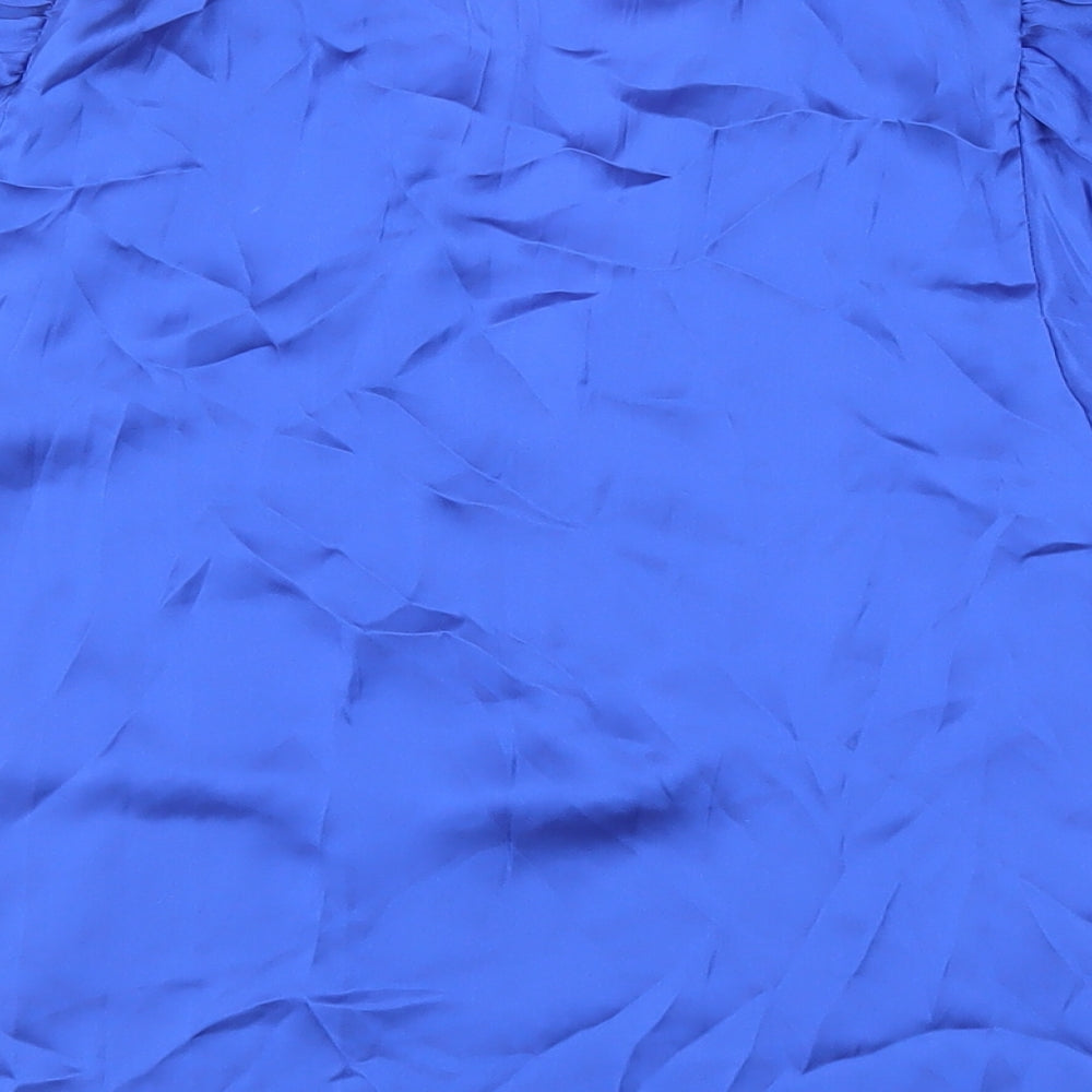 Womens UK Size 6 NEXT Blue Basic Blouse
