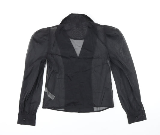 Womens UK Size 12 FOREVER 21 Black Basic Blouse