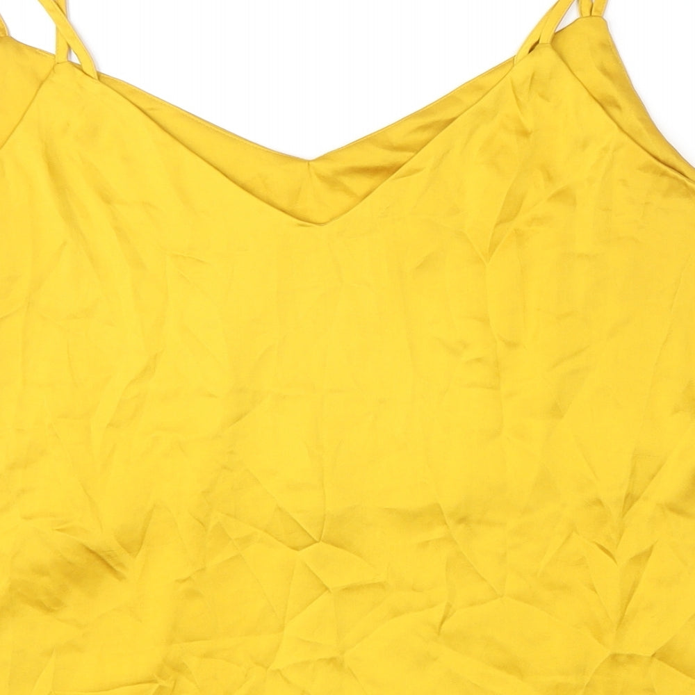 M&S Womens White Polyester Camisole Blouse Size 14 Sweetheart