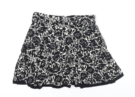 NEXT Womens Multicoloured Geometric Viscose A-Line Skirt Size 12 - Elasticated waist