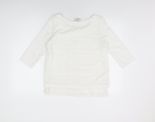 Womens UK Size 12 NEXT White Basic T-Shirt