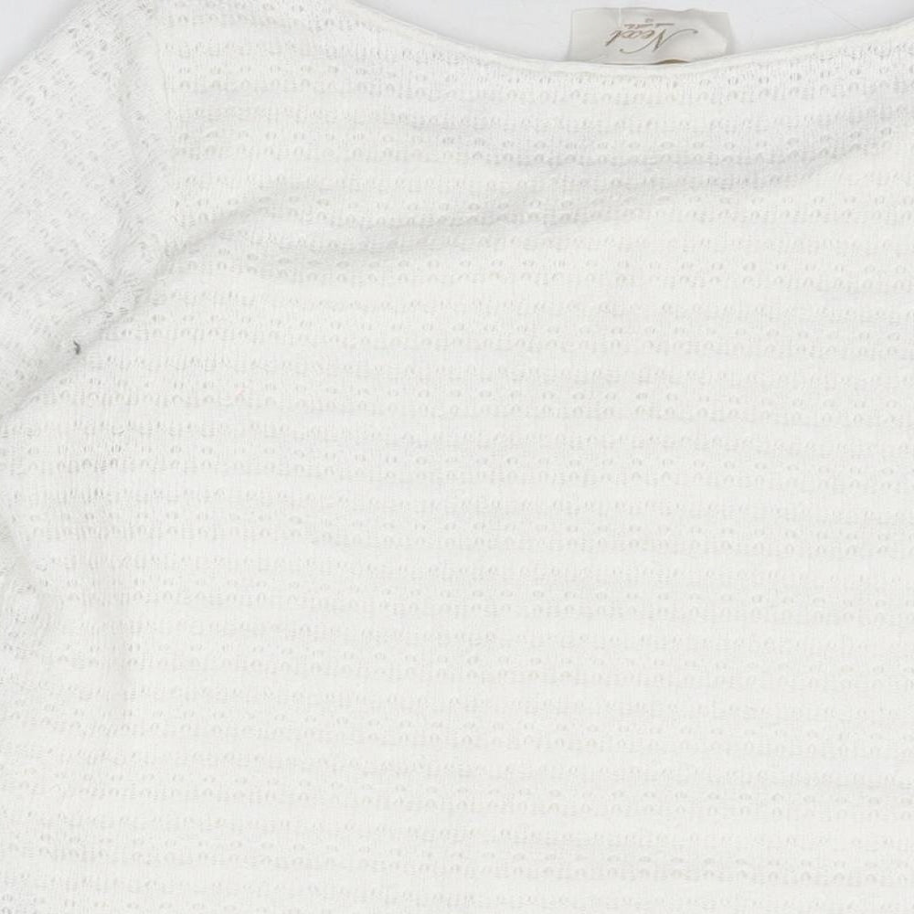 Womens UK Size 12 NEXT White Basic T-Shirt