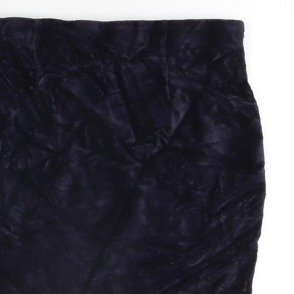 Womens UK Size 12 Warehouse Mini Velour Skirt