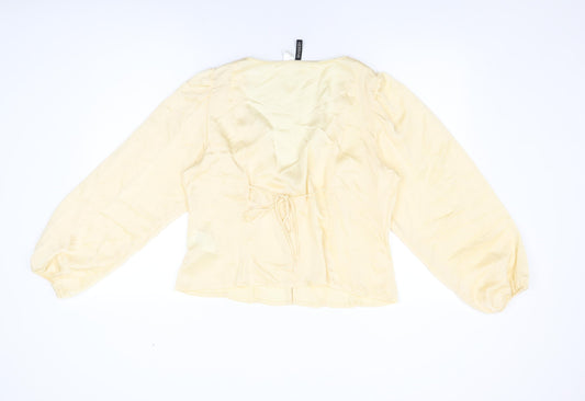 Womens UK Size L H&M Ivory Basic Blouse