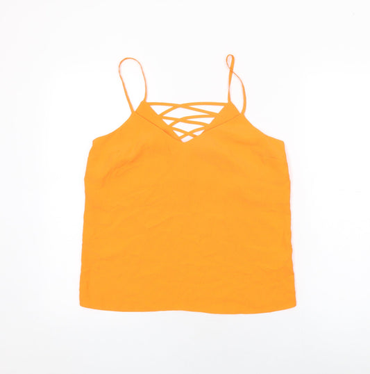 Womens UK Size 8 New Look Orange Camisole T-Shirt