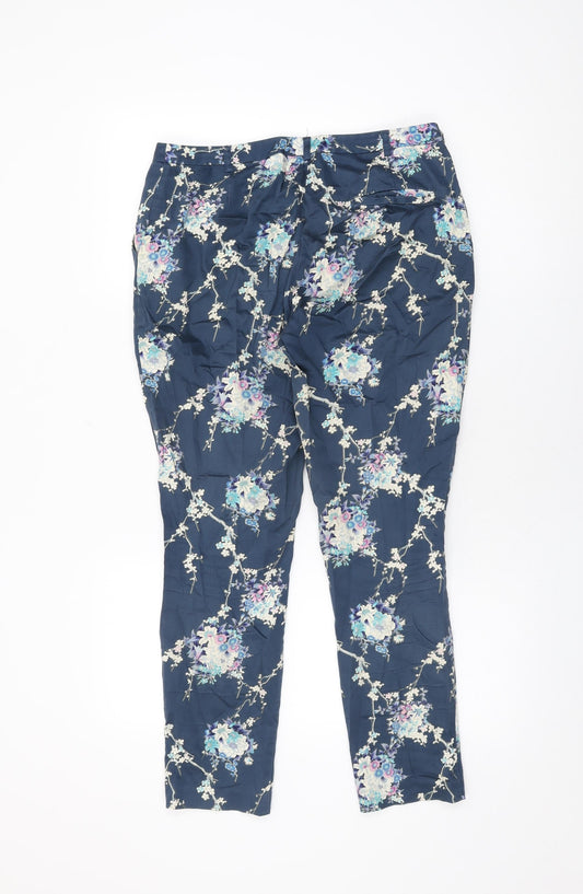 Womens UK Size 10 Oasis Regular Fit Blue Trousers