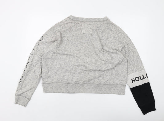 Hollister Womens Grey Cotton Pullover Sweatshirt Size L Pullover