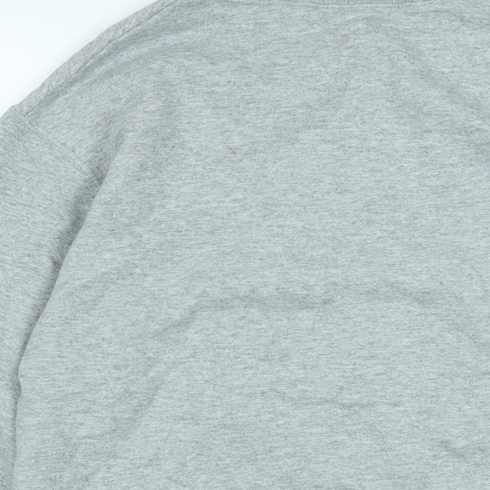 Mens UK Size S JERZEES Grey Pullover Sweatshirt