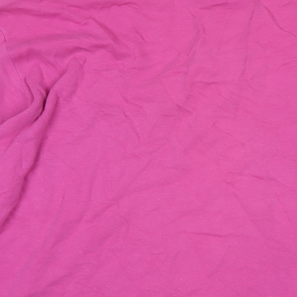 Womens UK Size M United Colors of Benetton Pink Basic T-Shirt