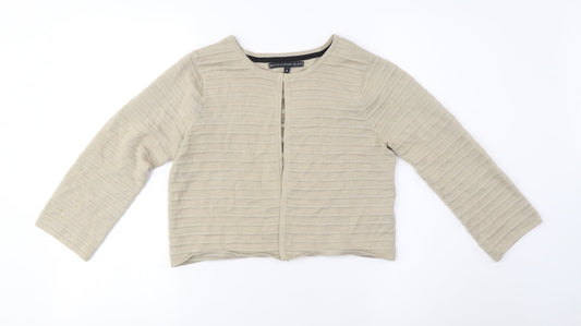 Additional front view of Betty Jackson Women's Beige Cardigan, size 8