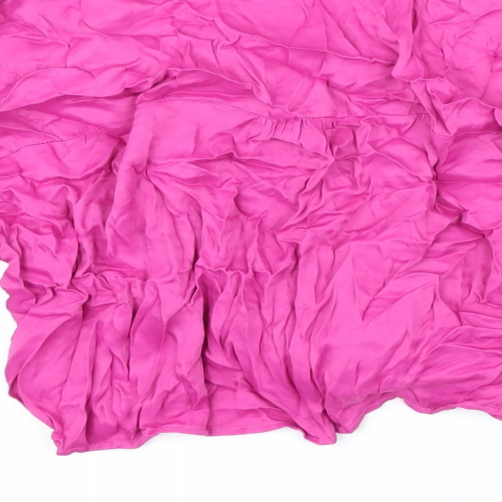 Womens UK Size L Berksha Pink Cropped Blouse
