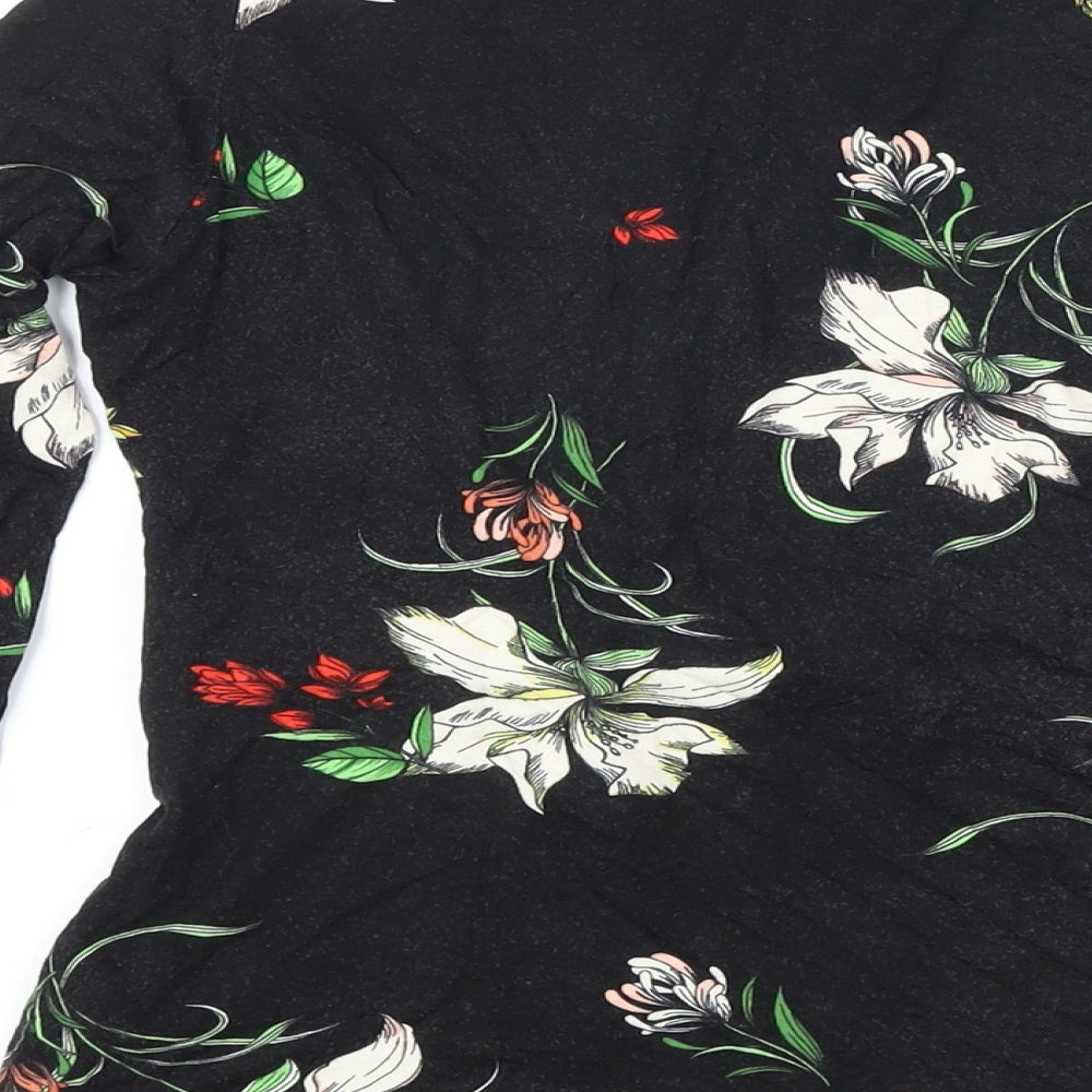 Womens UK Size 12 Dorothy Perkins Black Basic Blouse