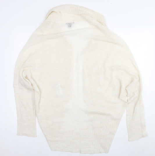 Womens UK Size M H&M White Cape Jumper