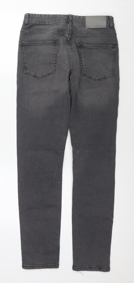 Denim & Co. Mens Grey Polyester Blend Skinny Jeans Size 30 in L30 in Regular Zip