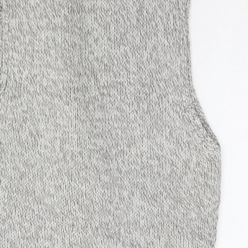 Womens UK Size 10 EWM Grey Cardigan Jumper
