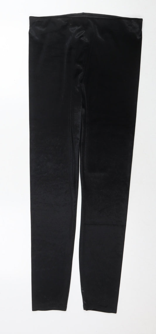Womens UK Size 14 New Look Regular Fit Black Trousers
