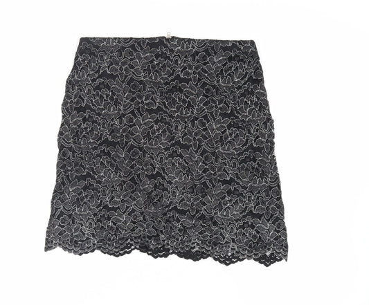 Womens UK Size 14 Dorothy Perkins A-Line Lace Skirt
