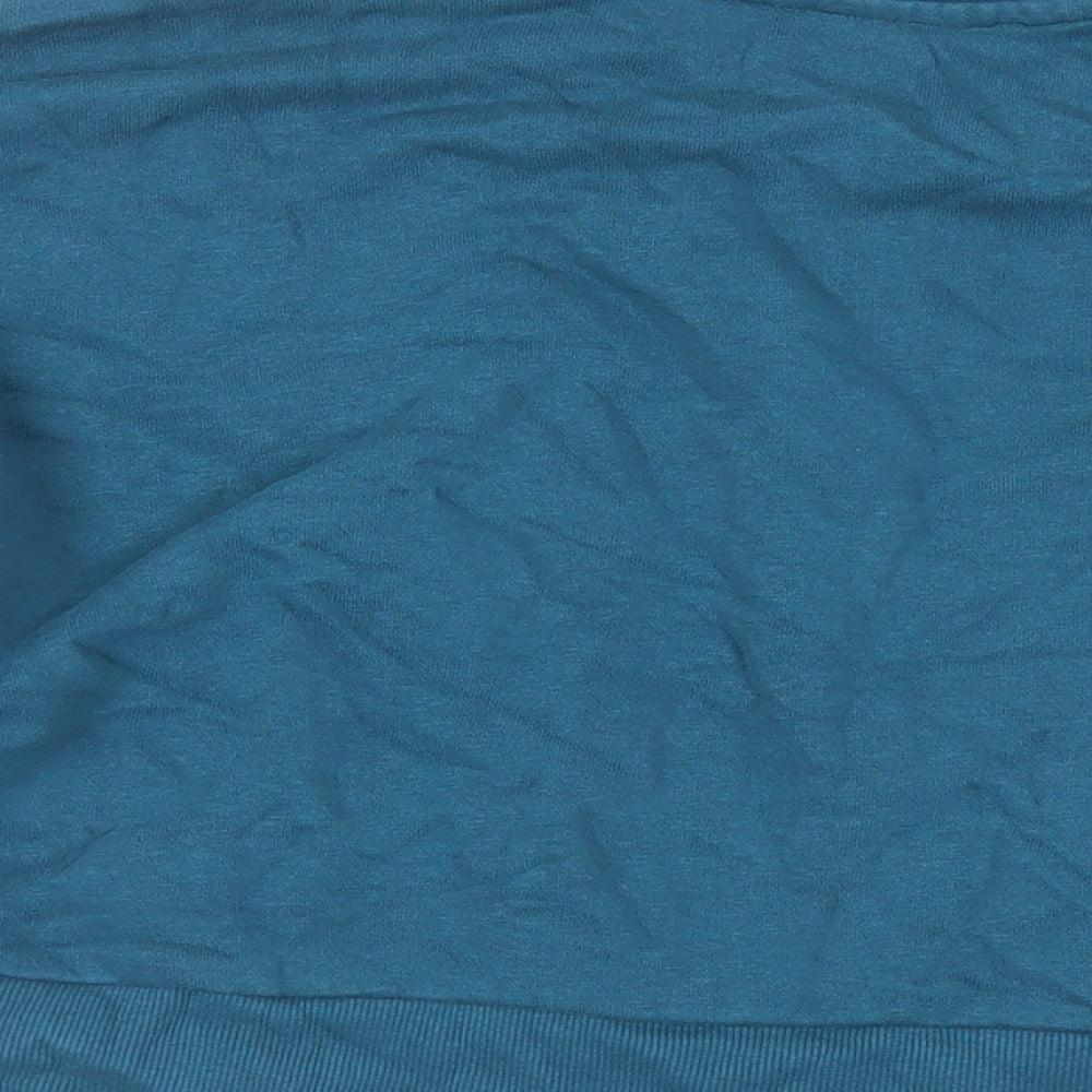 Bershka Womens Green Cotton Pullover Sweatshirt Size L Pullover