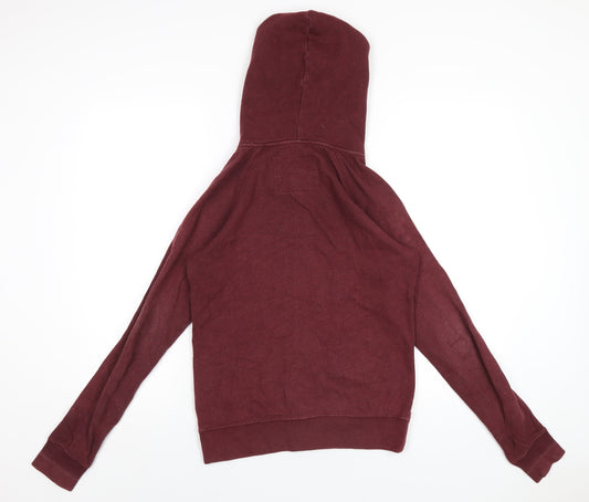 Womens UK Size 8 Jack Wills Red Full Zip Hoodie