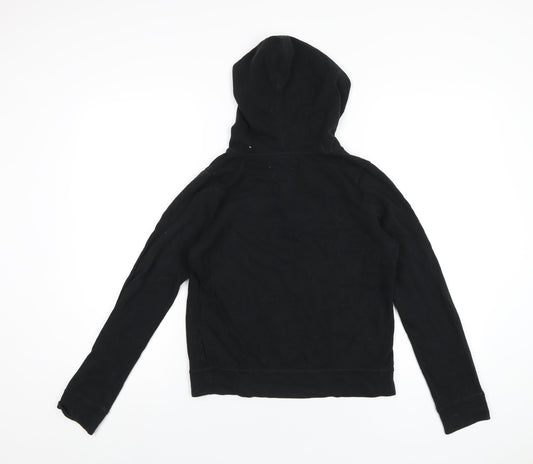 Hollister Womens Black Cotton Pullover Hoodie Size XS Pullover