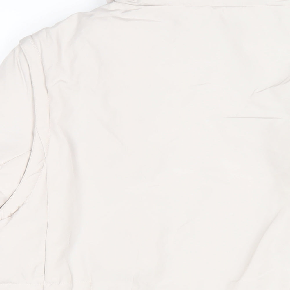 Active Womens White Puffer Jacket Coat Size 12 Zip