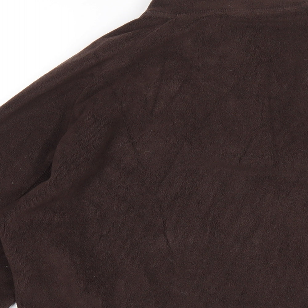 Quechua Womens Brown Polyester Pullover Sweatshirt Size M Zip