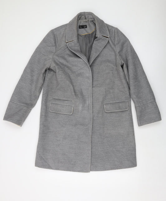 Womens UK Size 10 Topshop Grey Overcoat