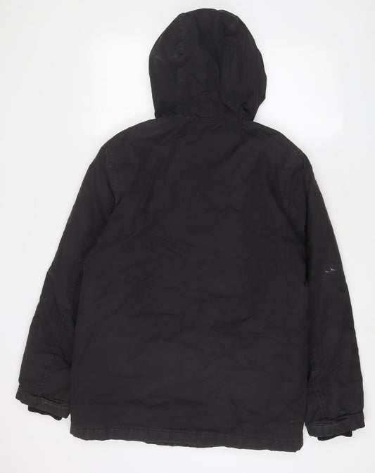 Mens UK Size M H&M Black Quilted Coat