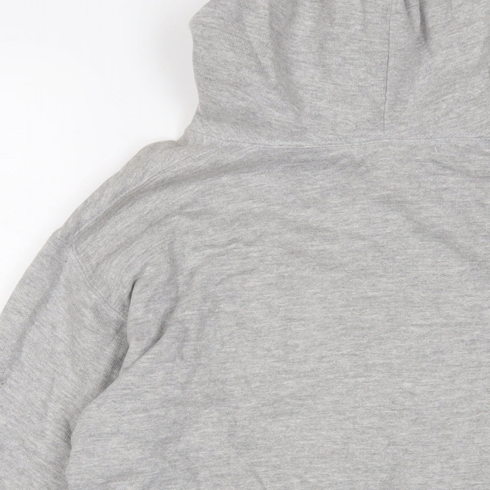 Jostens Mens Grey Cotton Pullover Hoodie Size S - Embroidered
