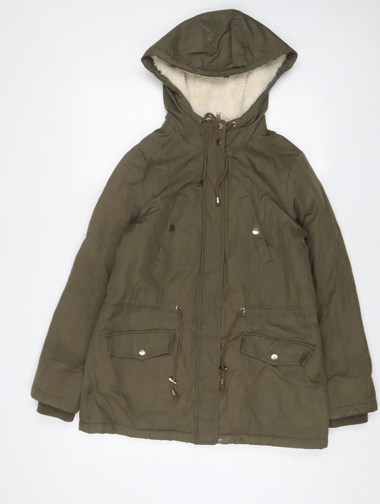 Womens UK Size 12 Miss Selfridge Green Parka Coat