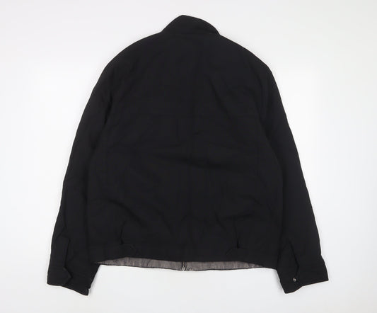 Autograph Mens Black Jacket Coat Size M Zip