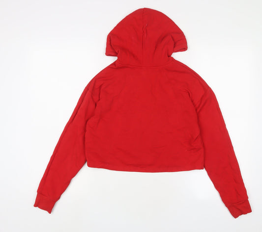 H&M Womens Red Cotton Pullover Hoodie Size XS Pullover