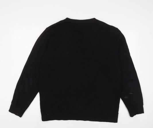 Mens UK Size M H&M Black Pullover Sweatshirt