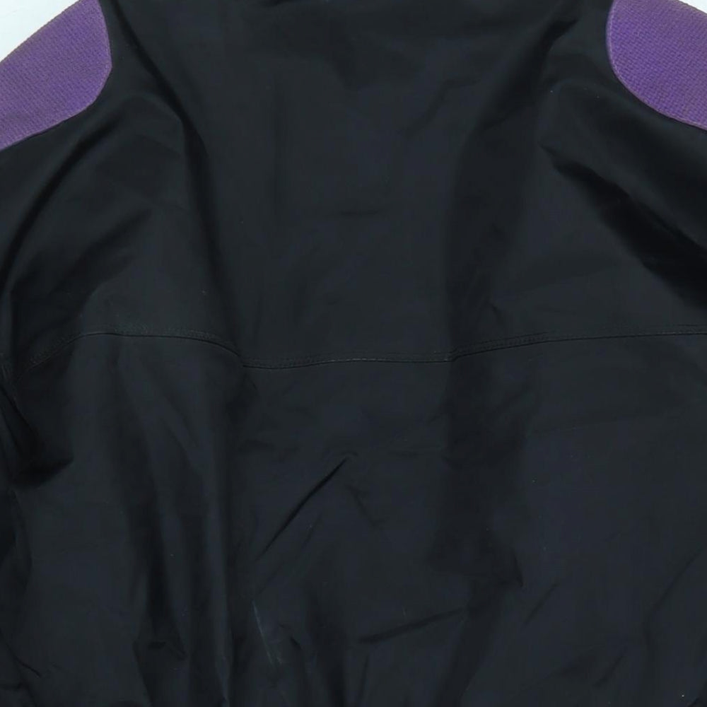 La Trek Womens Black Anorak Coat Size L Zip - Logo