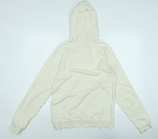 H&M Womens Ivory Polyester Pullover Hoodie Size S