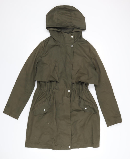Womens UK Size XS Oasis Green Parka Coat