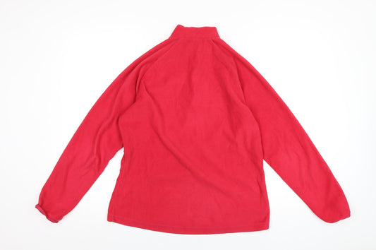 Quechua Womens Red Polyester Pullover Sweatshirt Size L Zip