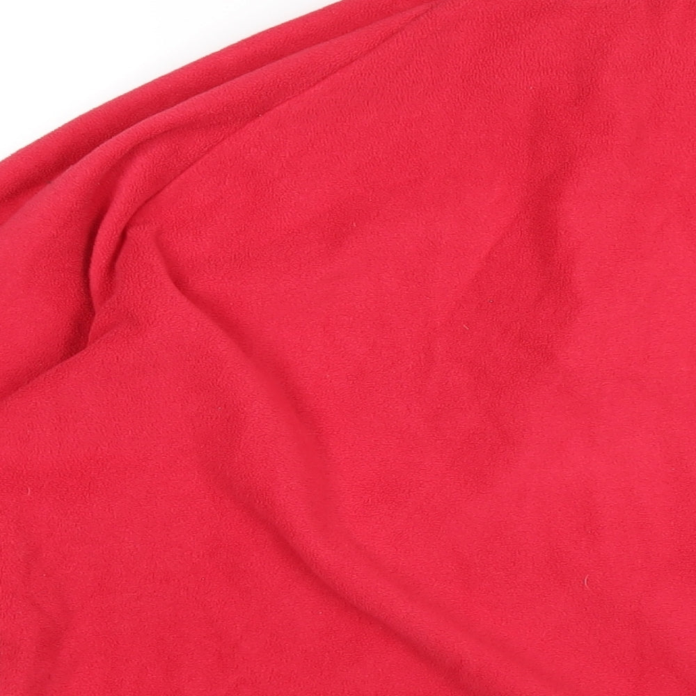 Quechua Womens Red Polyester Pullover Sweatshirt Size L Zip