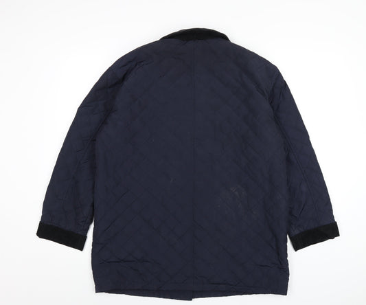 Mens UK Size M BDG Blue Quilted Coat