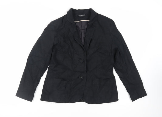 Womens UK Size 14 Classic Black Jacket