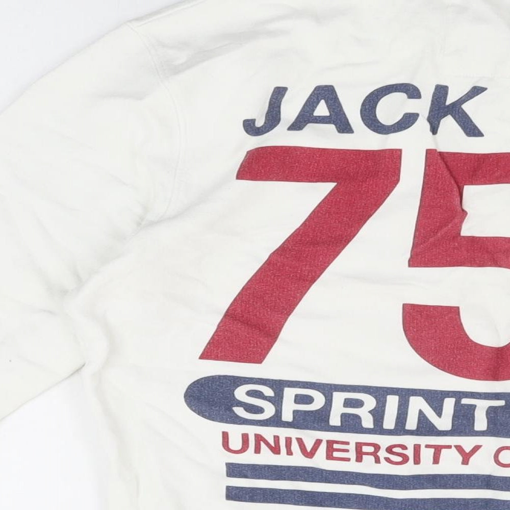 Mens UK Size XS Jack Wills White Pullover Sweatshirt