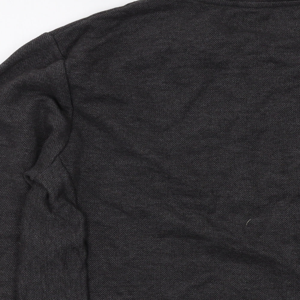 Zara Mens Grey Cotton Pullover Sweatshirt Size M