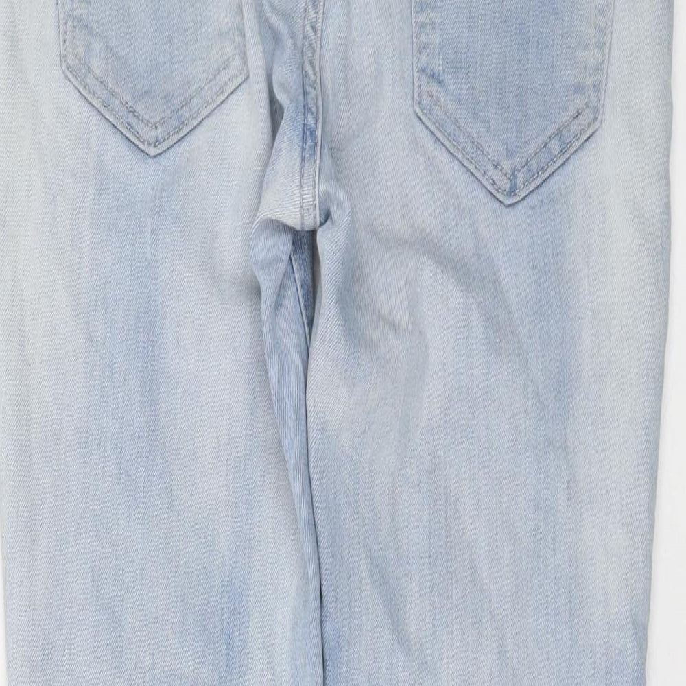 Gap Womens Blue Cotton Straight Jeans Size 25 in L28 in Regular Button