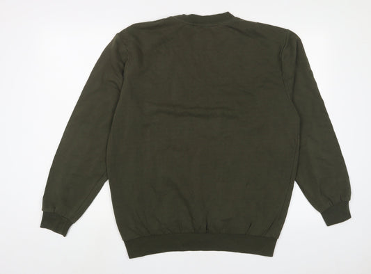 Mens UK Size M Marks and Spencer Green Pullover Sweatshirt