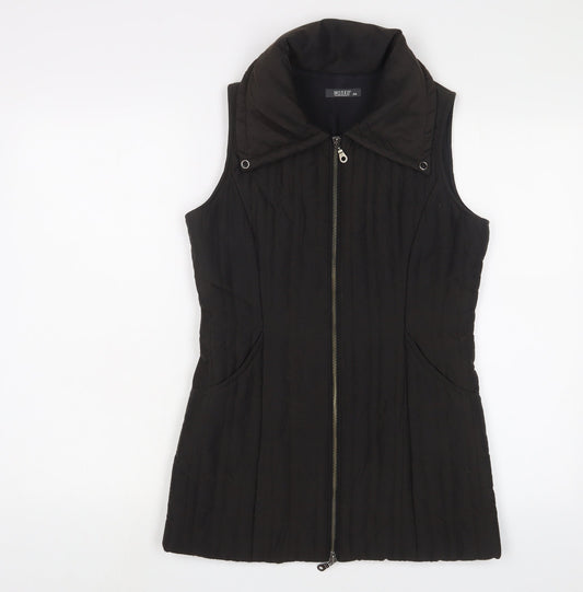 WANKO Womens Black Gilet Jacket Size 6 Zip