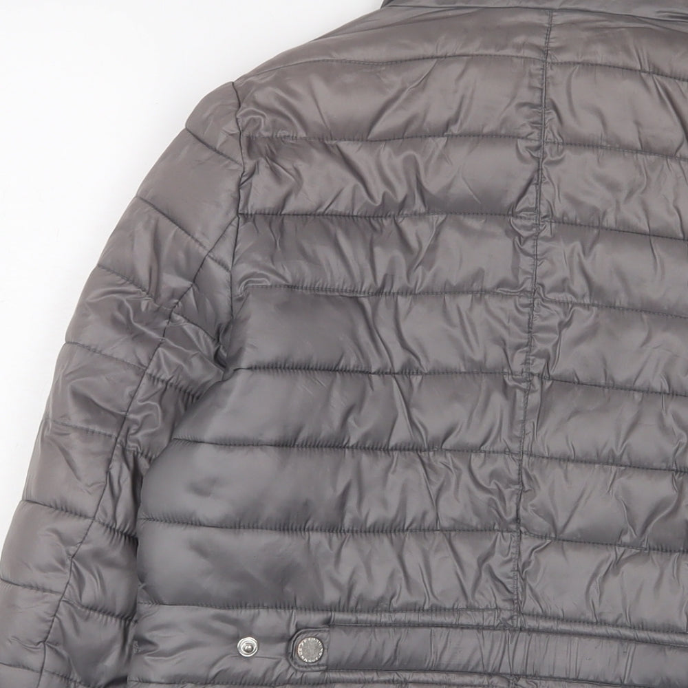 French Connection Womens Grey Puffer Jacket Jacket Size 16 Zip